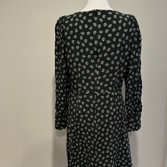 LOFT Floral Fit & Flare dress with front slit size 8 - Picture 3 of 9